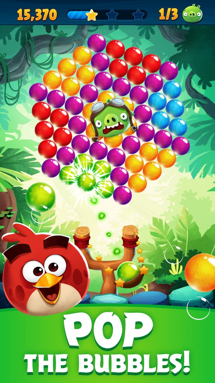 Angry birds pop bubble shooter