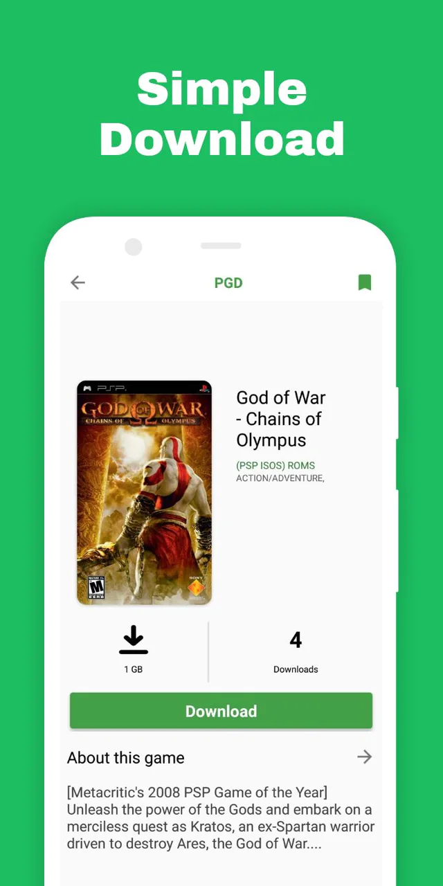 ดาวน์โหลด Cheats for PPSSPP God of War Chains of Olympus APK สำหรับ Android