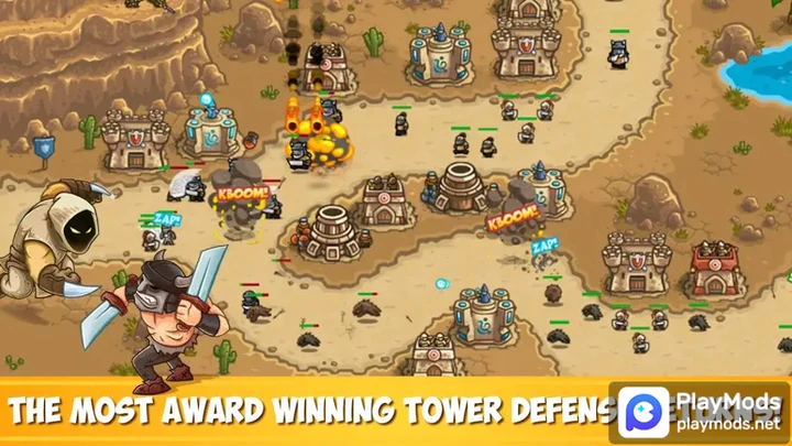 Tower Defense like Kingdom Rush, Firebase to Save Progress & Give Gems