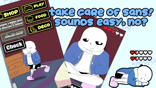 Скачать Sans Gotchi MOD APK V1.0.9 (Неограниченная Валюта) Для Android