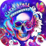 Skull Color by number Offline APK para Android - Download
