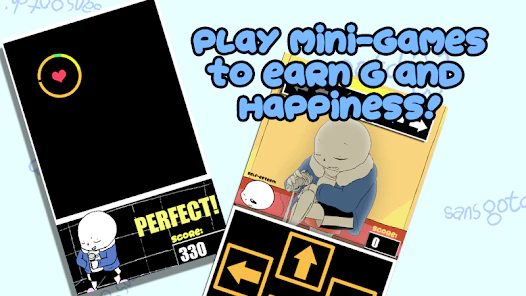 Скачать Sans Gotchi MOD APK V1.0.9 (Неограниченная Валюта) Для Android