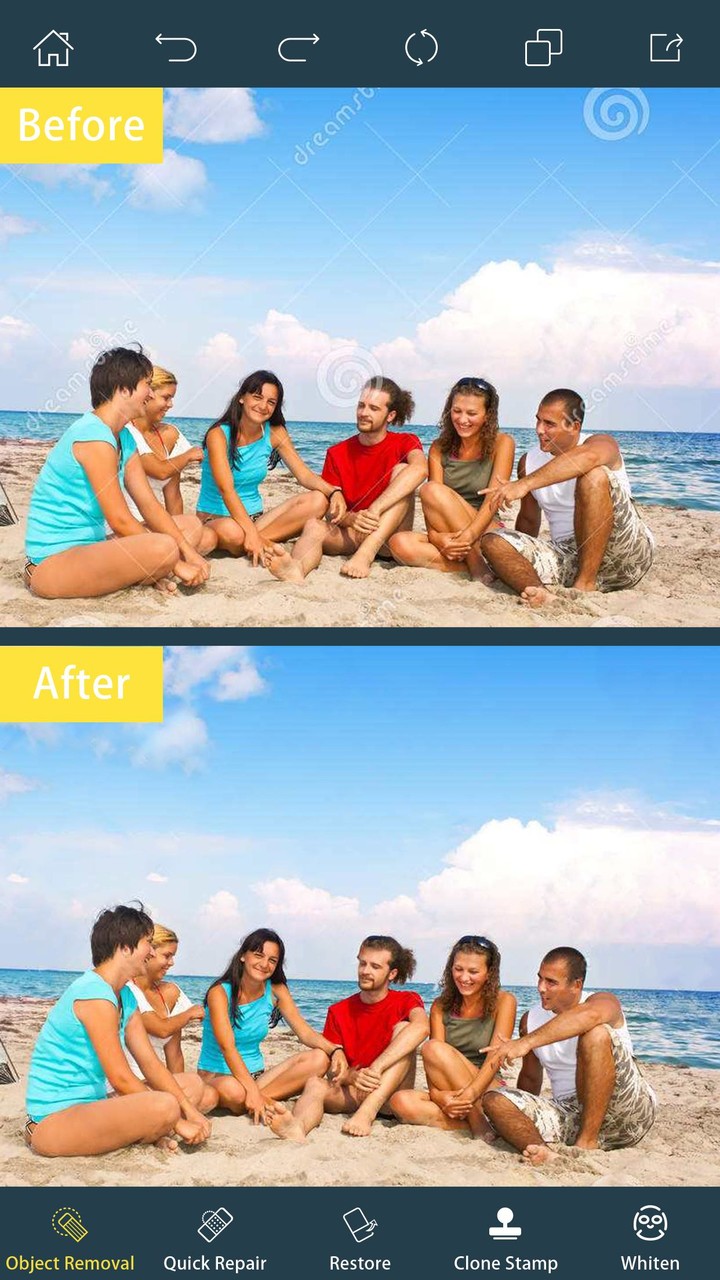 Photo retouch object removal