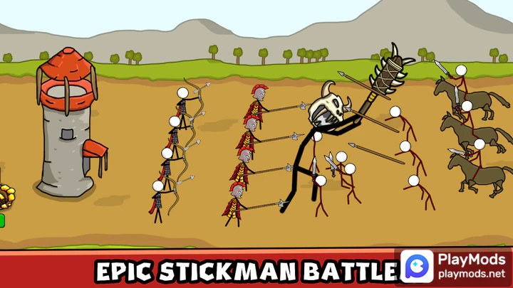 Stickman Battle Fight Ver. 2.5 MOD APK, UNLIMITED GOLD, UNLIMITED  UPGRADES