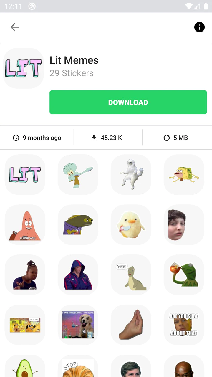 ดาวน์โหลด Figurinhas Memes Desenhos Jogos Atualizados 2019 APK