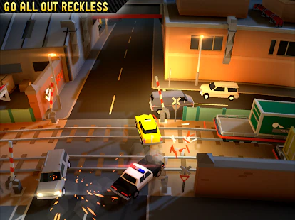 Jogando Reckless Getaway 2 no celular. 