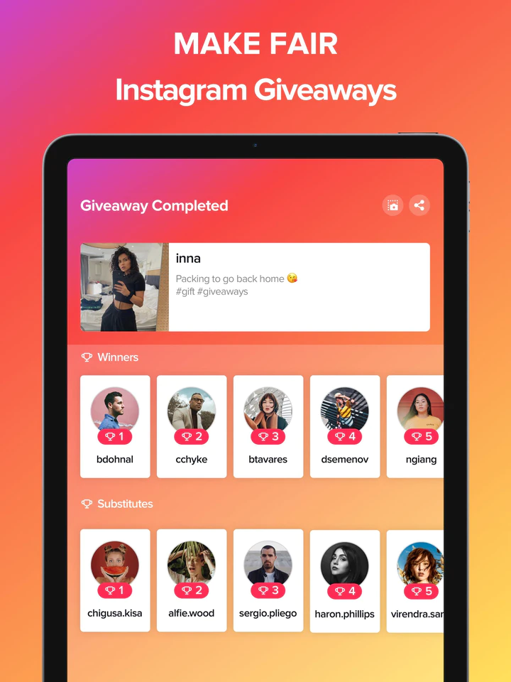 Giveaway Jet for Instagram Download