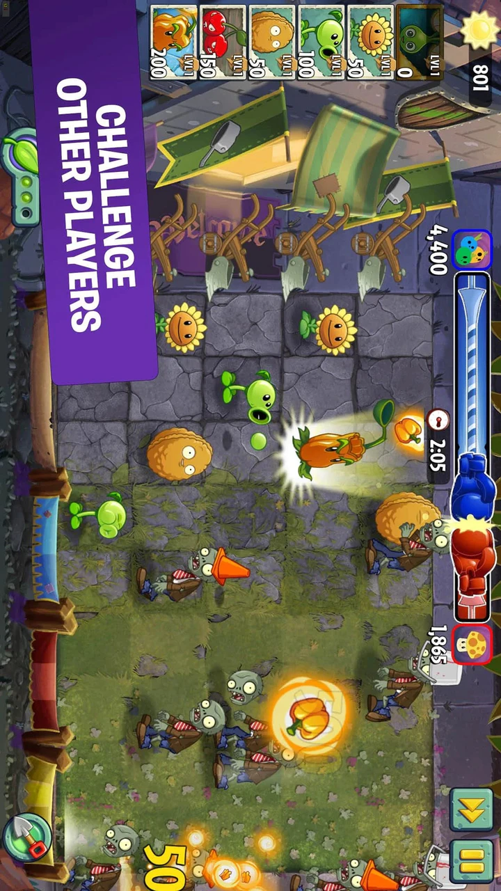 Скачать Plants vs. Zombies 2 v10.9.1 [мод свободные покупки и ключи] на  Андроид