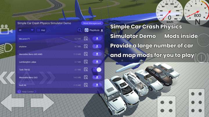 Simple car crash physics sim