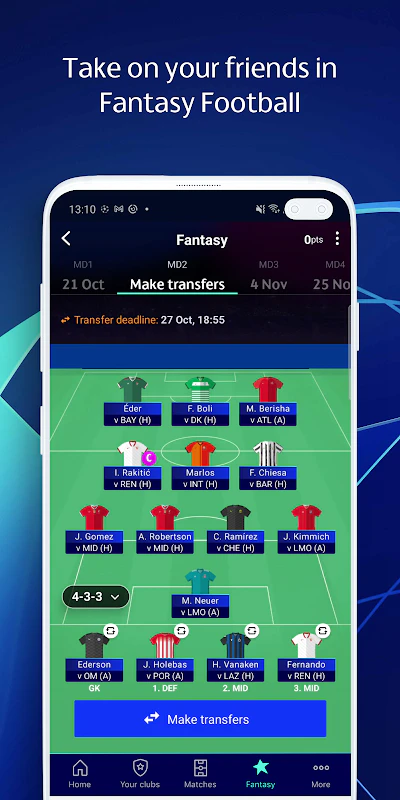 Scores for UEFA - Champions League APK + Mod for Android.